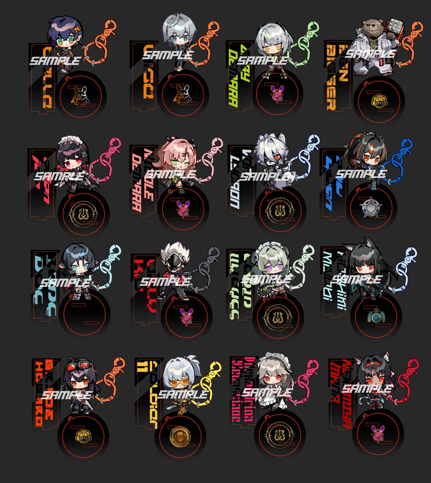 Zenless Zone Zero Standee & Charm Set (All Characters)