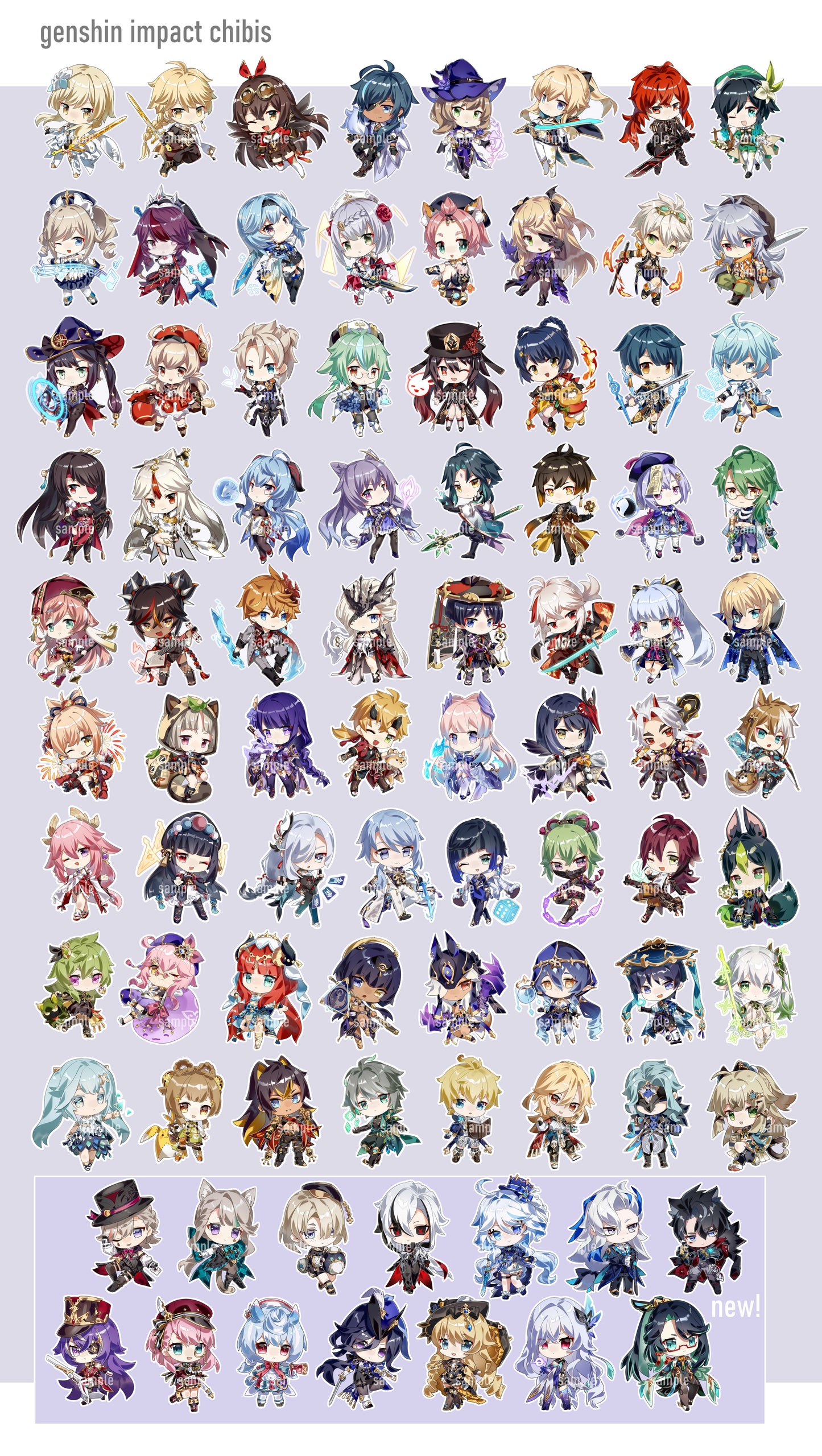 Genshin Keychains (All Characters)
