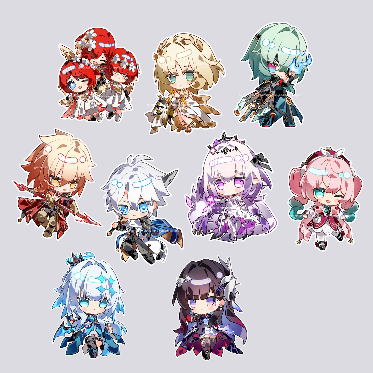 Honkai Star Rail Keychains (All Characters)