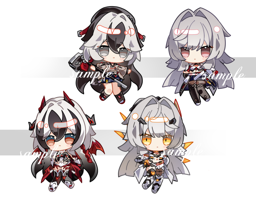 Honkai Impact 3rd Double Sided Keychains (32 Characters)