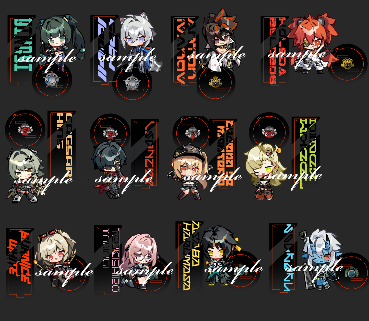 Zenless Zone Zero Standee & Charm Set (All Characters)