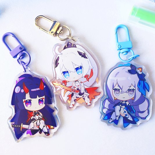 Honkai Impact 3rd Double Sided Keychains (32 Characters)