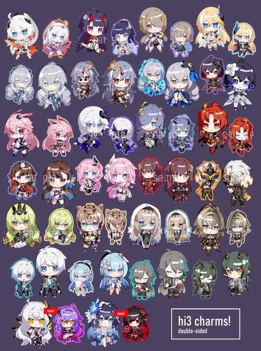 Double Sided Honkai Impact 3rd Keychains